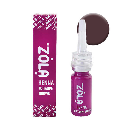 Henna do brwi ZOLA "Henna №03 Taupe Brown" ciemny odcień 10g - Фото №2