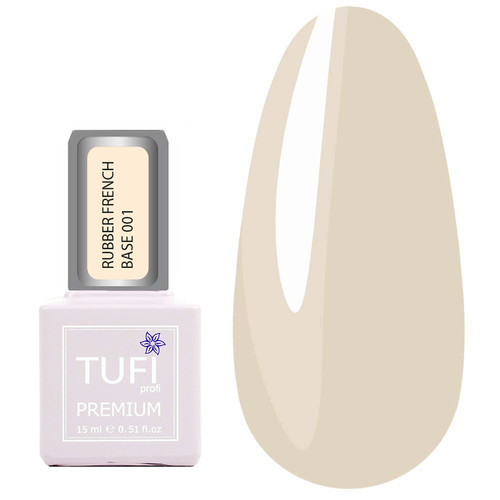 Baza hybrydowa TUFI profi PREMIUM Rubber French Base 001 Pieczone mleko 15 ml - Фото №1