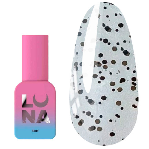 Top hybrydowy LUNA Stain bez warstwy lepkiej z brokatem 13 ml (300-2657) - Фото №1