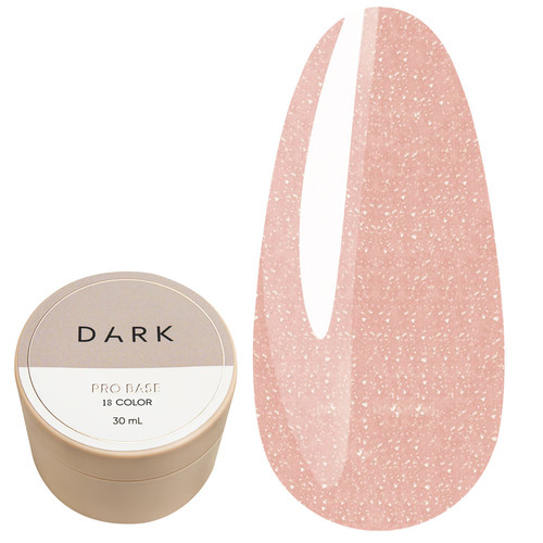 База DARK PRO base 18 розовый с шиммером,30 ml - Фото №1