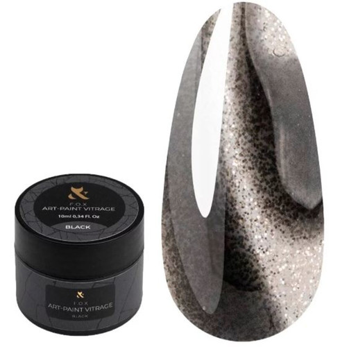 Farba żelowa FOX Art-farba Vitrage czarna 10 ml