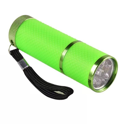 Портативный UV светодиодный фонарик для экспресс-сушки гель-лака зеленый - Фото №1