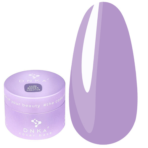 Baza hybrydowa DNKa Cover #0024 Сreative liliowy 30 ml (DNKA0024-30) - Фото №1