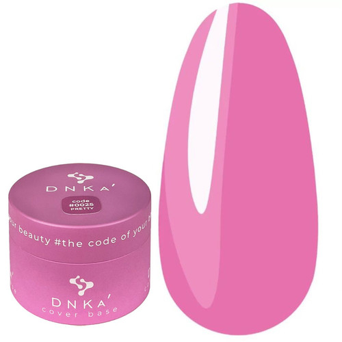 База для ногтей DNKa Cover Base №0025 Pretty яркий розовый 30 мл (DNKA0025-30) - Фото №1