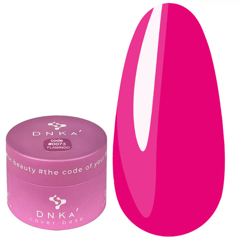 База для ногтей DNKa Cover Base №0073 Flamingo розовый неон 30 мл (DNKA0073-30) - Фото №1
