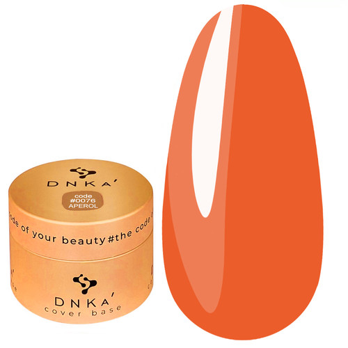 База для ногтей DNKa Cover Base №0076 Aperol оранжевый неон 30 мл (DNKA0076-30) - Фото №1