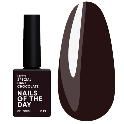 Lakier hybrydowy NAILSOFTHEDAY Let's special dark chocolate, 10 ml - Фото №1
