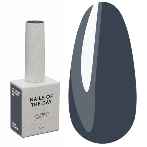 Lakier hybrydowy NAILSOFTHEDAY Let's special graphite, 10 ml - Фото №1