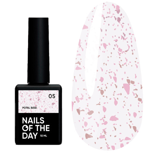 База NAILSOFTHEDAY Potal №05 молочно с розовой поталью 10 мл - Фото №1