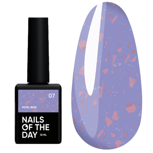 Baza hybrydowa NAILSOFTHEDAY Potal №07 fioletowa z różowym złotem 10 ml - Фото №1