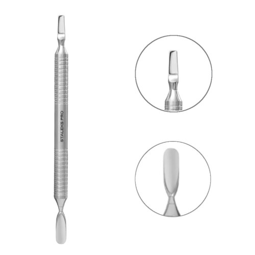 Łopatka do manicure STALEKS PRO EXPERT 100 TYP 5 (popychacz zaokrąglony + szerokie ostrze)