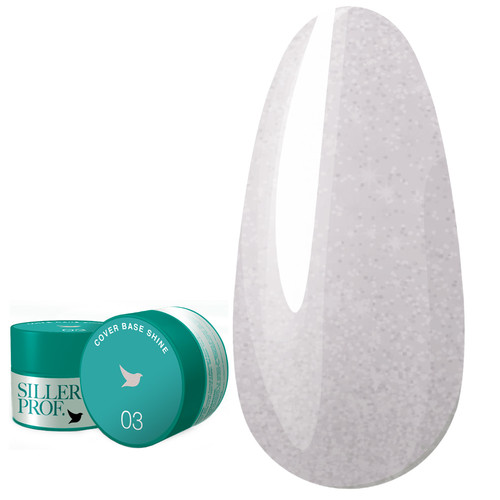 Base SILLER Cover Shine №03 nude with glitter 30 ml (u0000003192) - Фото №1