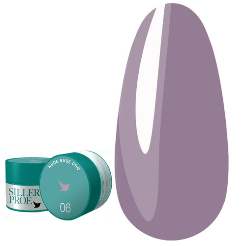 Baza hybrydowa Siller Nude Pro kolorówa №6 ciemny fiolet 30 ml (u0000008746) - Фото №1