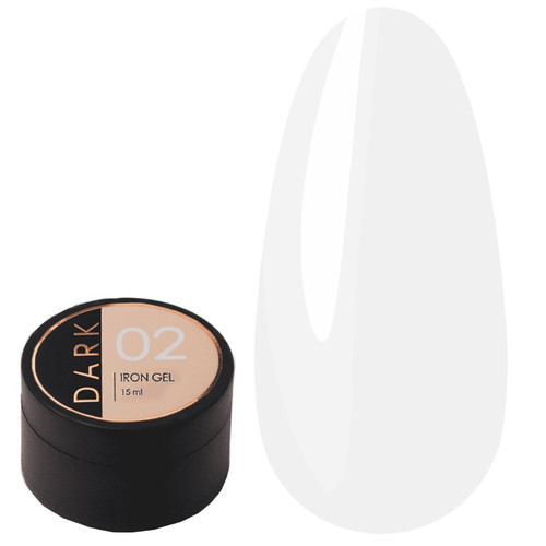 Żel budujący Dark Iron gel №02 biały 15 ml - Фото №1