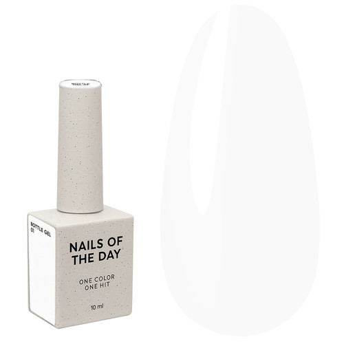 Żel przedłużający NAILSOFTHEDAYBottle gel 01 biały, 10 ml - Фото №1