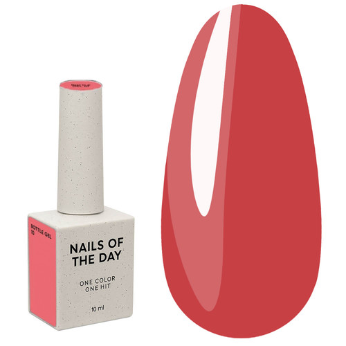 Żel przedłużający NAILSOFTHEDAYBottle gel 10 koral, 10 ml - Фото №1