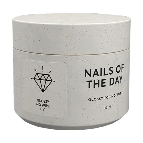 Top hybrydowy NAILSOFTHEDAY Glossy top no wipe, 30 ml - Фото №1