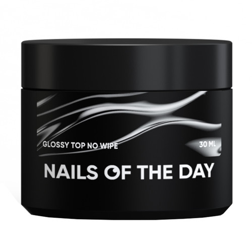 Top hybrydowy NAILSOFTHEDAY Glossy top no wipe, 30 ml - Фото №1