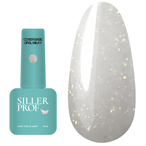 Base SILLER Cover Milk Opal milky with golden shimmer 8 ml (u0000006719) - Фото №1