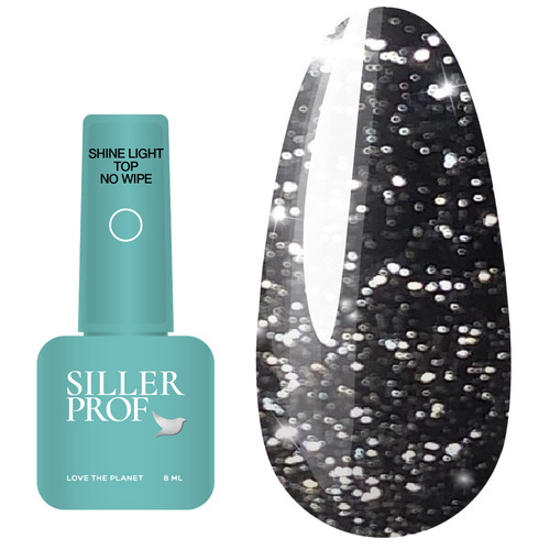 Reflective top SILLER Shine Light No Wipe without a sticky layer 8 ml (0099515) - Фото №1
