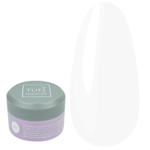Acrylgel TUFI profi PREMIUM Smart Gel uniwersalny płyn poliżelowy 01 łza 5 ml (0243553) - Фото №1