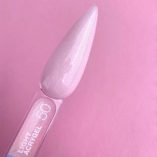 Acrygel LUNA Light №50 soft pink with shimmer 13 ml (249-2705-0543) - Фото №2