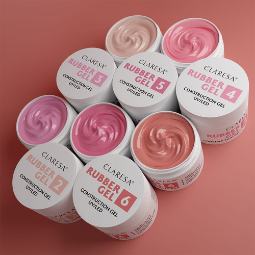 Gel for extensions Claresa Rubber Gel 02 warm light pink 45 g - Фото №4