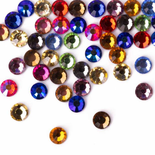 Стеклянные стразы для ногтей SS10 Mix 50 шт