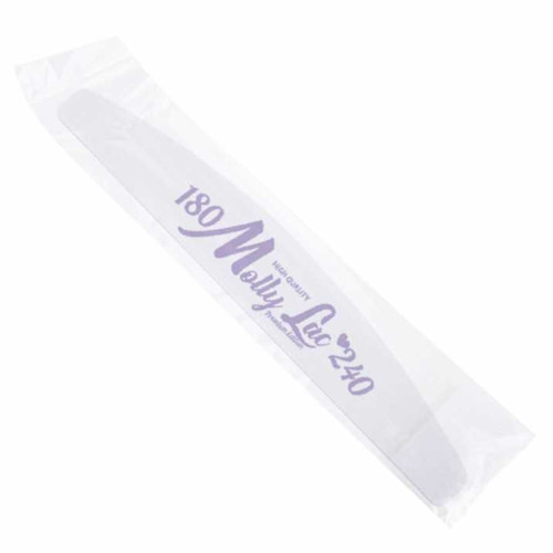Пилочка для ногтей Safe Package MollyLac лодочка фиолетовая центральная 180/240 - Фото №2