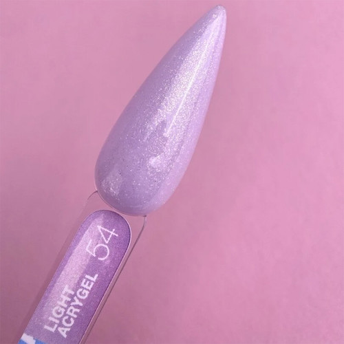 Acrygel LUNA Light №54 light lavender with shimmer 13 ml (249-2709-0547) - Фото №3