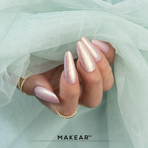 Lakier hybrydowy MAKEAR Glossy 402 różowe złoto 8 ml - Фото №3