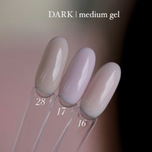 Żel budujący DARK Medium Gel №28 beżowy 30 ml - Фото №4