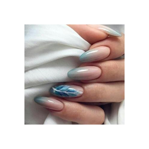 Summer manicure (Beige with flower)