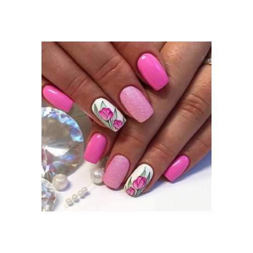 Summer manicure (Pink)
