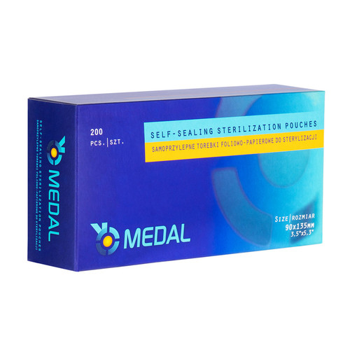 Torebki do sterylizacji w autoklawie MEDAL 90x135 mm (200 szt.)