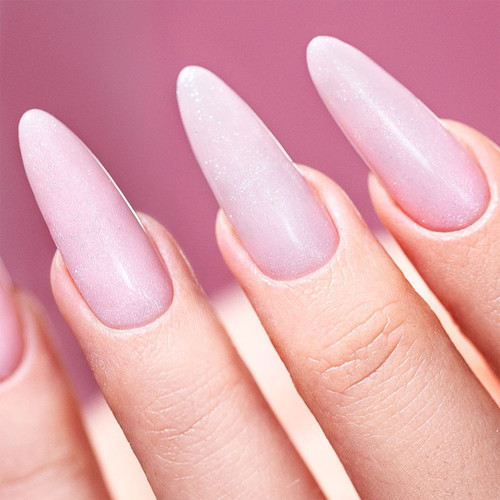 Żel budujacy Victoria Vynn EASY FIBER GEL Sparkle Pink różowy z mikrowłóknem i drobinkami 15 ml - Фото №2