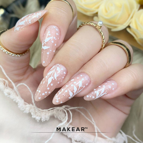 Top hybrydowy MakeAR White Dot bez lepkiej warstwy 8 ml - Фото №2