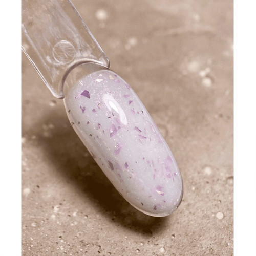 Гель для наращивания DARK Medium Potal Gel №02 молочный с фиолетовой поталью 15 мл - Фото №2