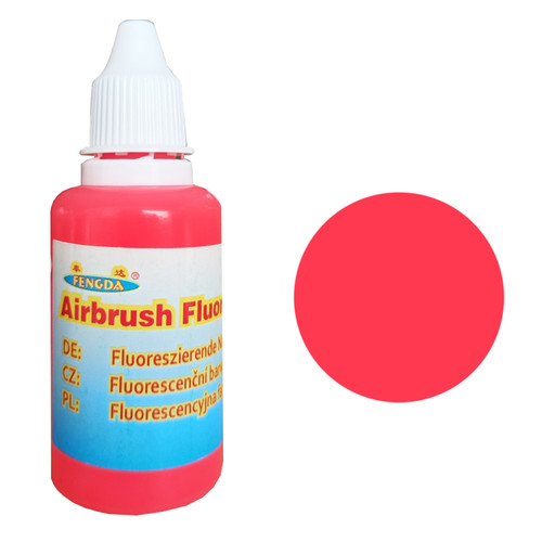 Farba do aerografu Fengda fluorescencyjny szkarłat 30 ml