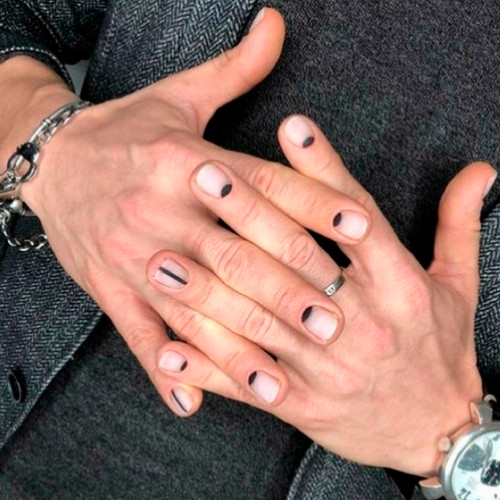 Men's manicure (Moon manicure)