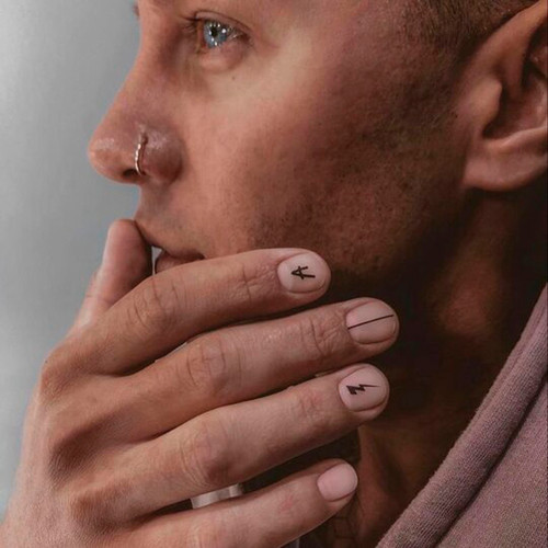 Men's manicure (Minimalist drawings)