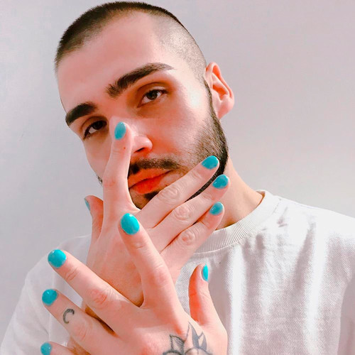 Men's manicure (Color coating)