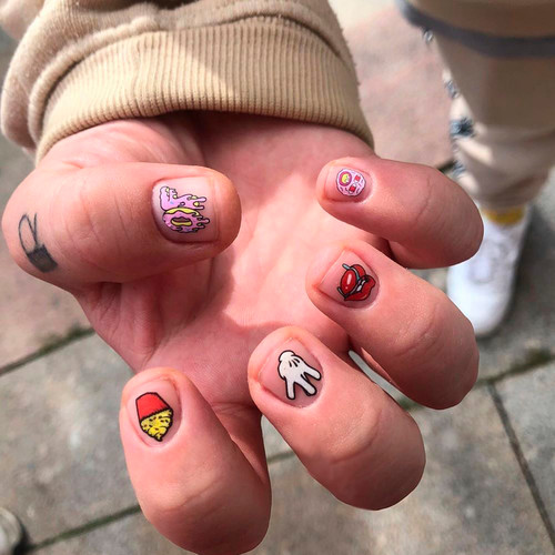 Men's manicure (With stickers)