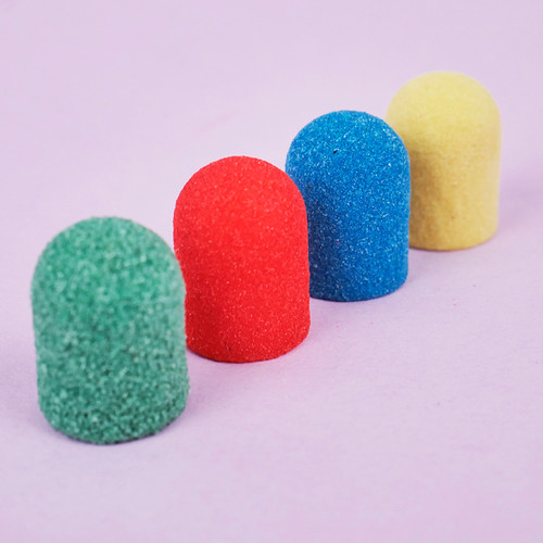 Pedicure cap TUFI profi PREMIUM yellow 240 grit 10 mm (0243474) - Фото №3