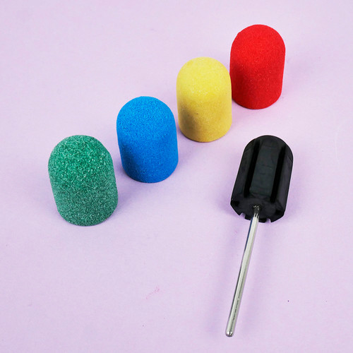 Pedicure cap TUFI profi PREMIUM yellow 240 grit 16 mm (0243476) - Фото №4