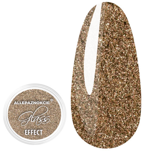 Втирка с зеркальным эффектом для украшения ногтей Glass Effect Golden №1 - Фото №1