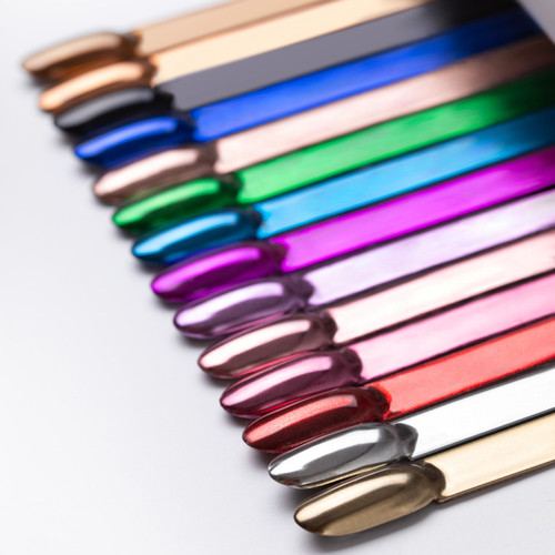 Втирка с зеркальным эффектом для украшения ногтей Glass Effect Purple №7 - Фото №4