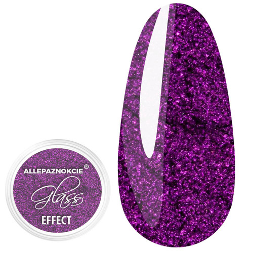 Втирка с зеркальным эффектом для украшения ногтей Glass Effect Purple №7 - Фото №1