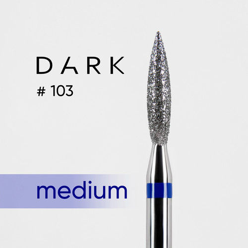 Frez do paznokci diamentowy Dark №103 niebieski płomień 021 - Фото №2