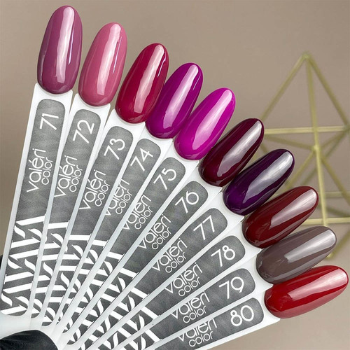 Гель-лак VALERI Color №076 бордовый 6 мл (VA76) - Фото №3